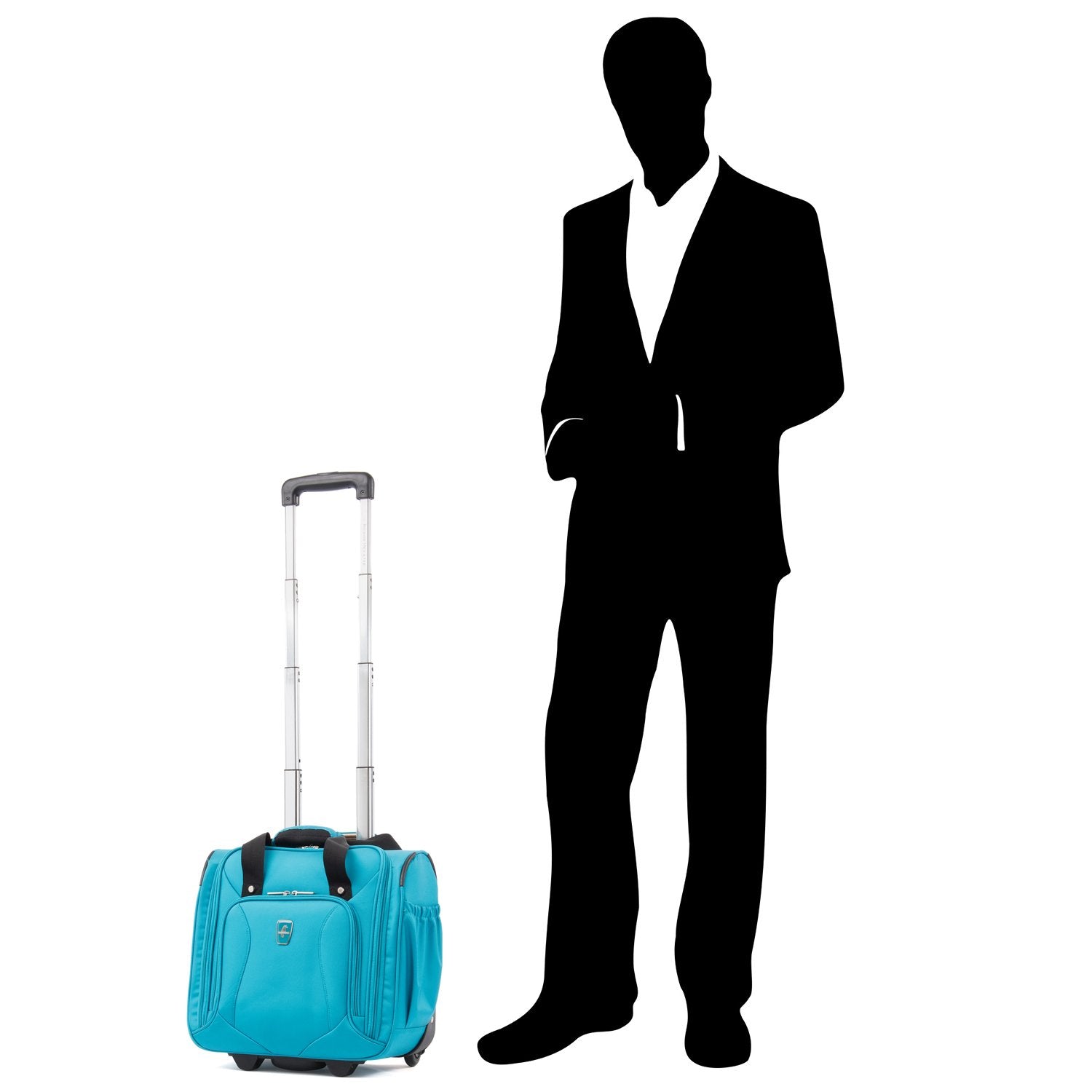 Atlantic Ultra Lite Softsides Rolling Underseat Carry-on ( Turquoise Blue ) Turquoise Blue  U15