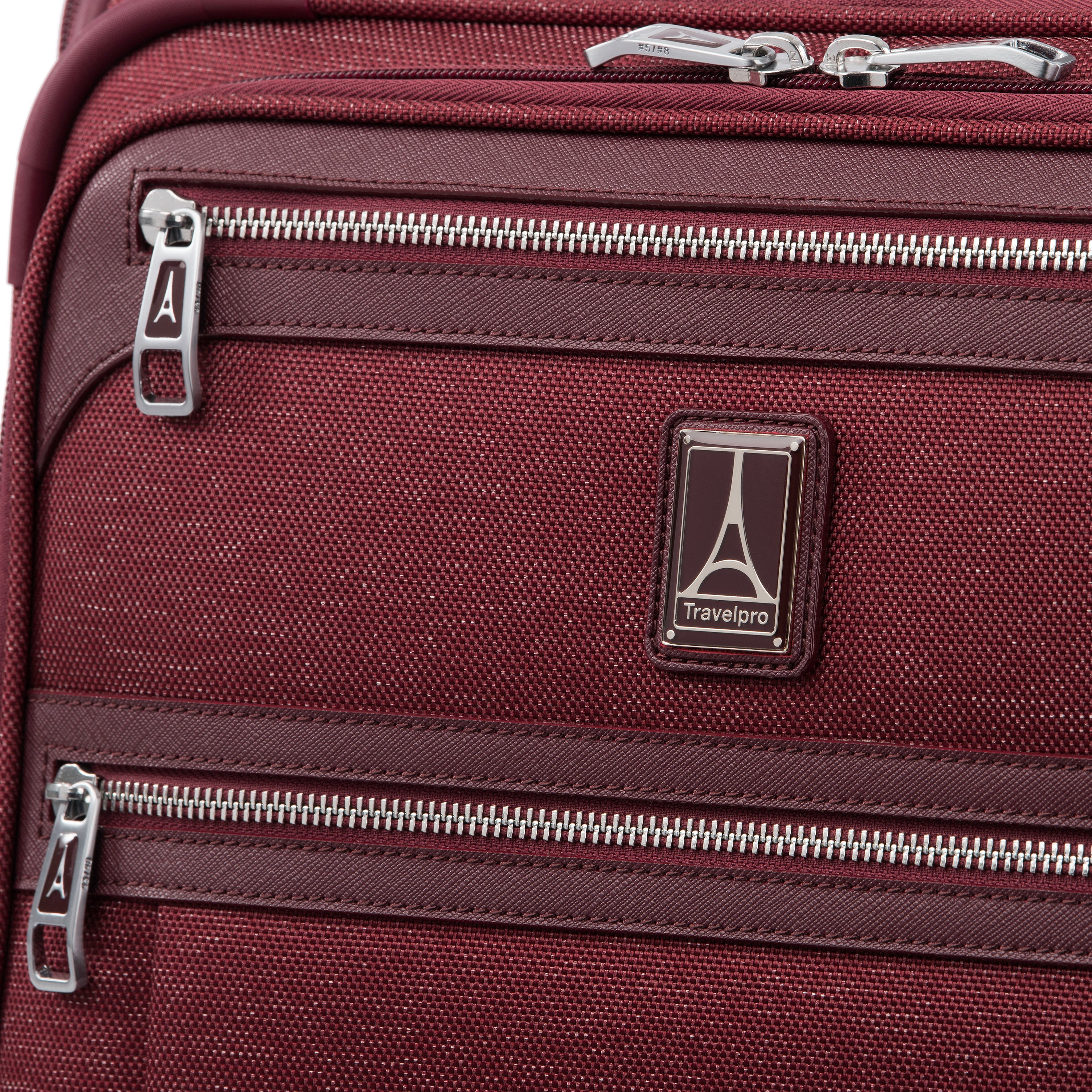 Travelpro Platinum Elite Softside Expandable Luggage, 2 Wheel Upright Suitcase, USB Port, Men and Women Bordeaux Carry On 22 Inch U8