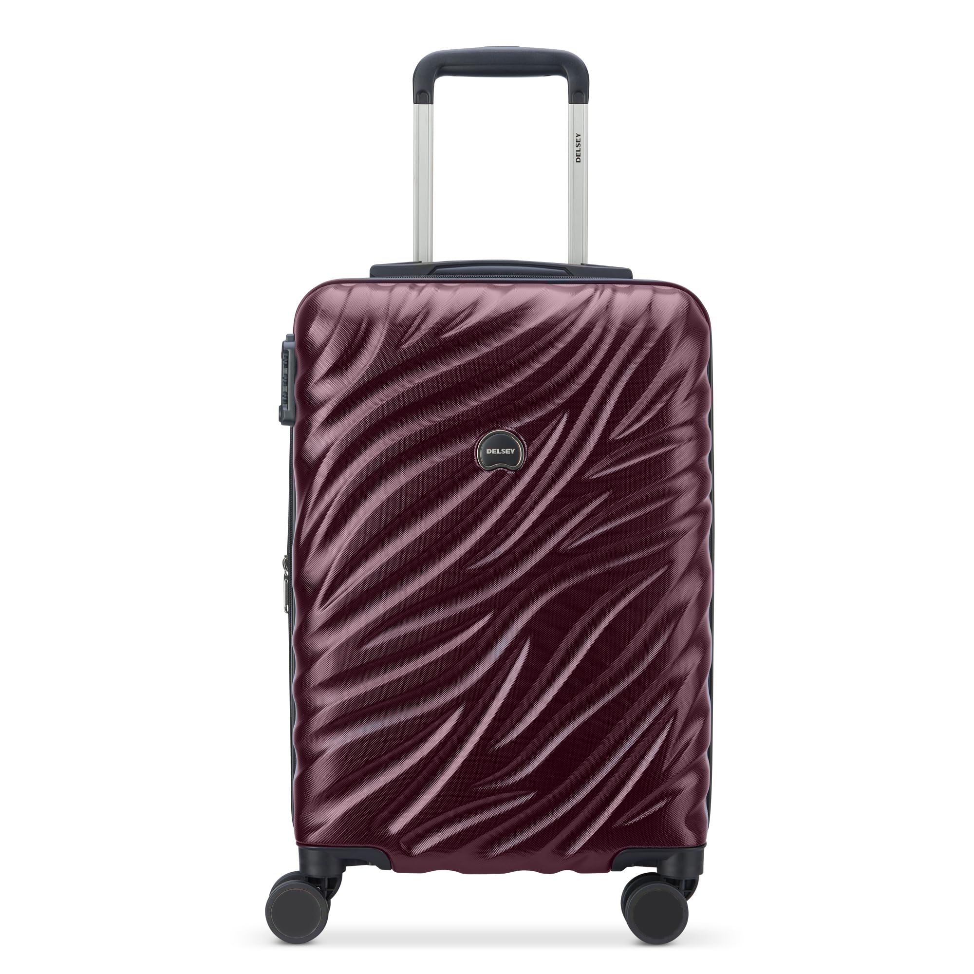 Delsey Alexis Lightweight Luggage, 4-Wheel Spinners Hardshell Suitcase, Expandable with TSA Lock  ( Burgundy , 3-piece Set (21"/25"/29") ) Burgundy 3 Piece Set 21 25 29 U4