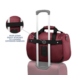 Travelpro Maxlite 5 Softside Lightweight Underseat Carry-On Travel Tote, Overnight Weekender Bag, Men and Women Burgundy 18 Inch U5