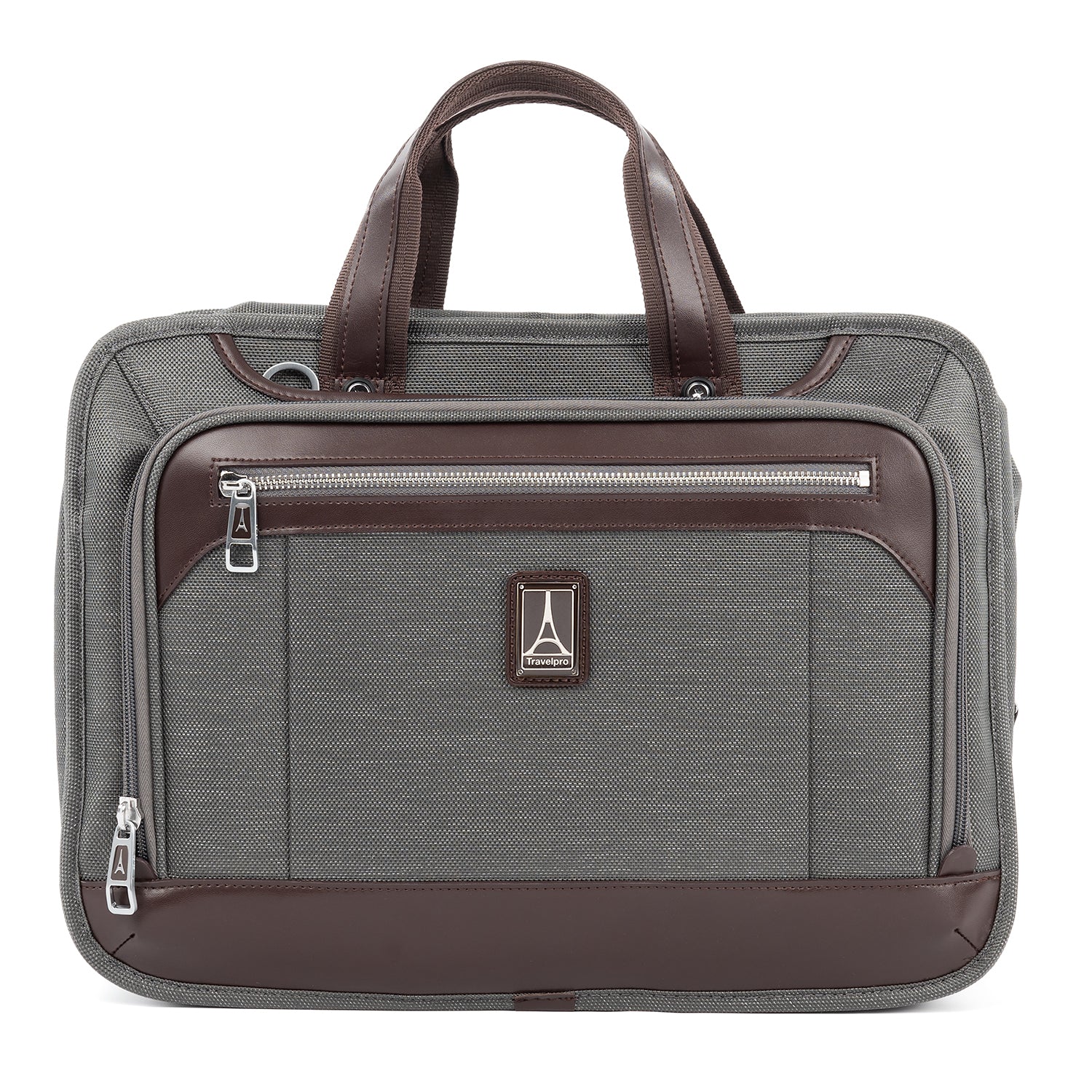 Travelpro Platinum Elite Expandable Business Laptop Briefcase, Fits up to 15.6 Laptop, Work School Travel, Men and Women ( Vintage Grey , 16-Inch ) Vintage Grey 16 Inch U2