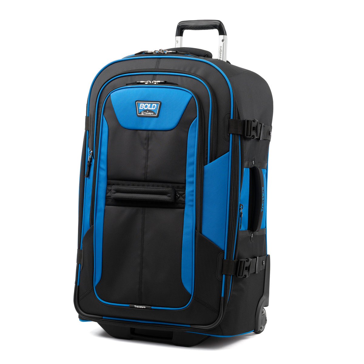 Travelpro Unisex-Adult Bold Softside Expandable Rollaboard Upright Luggage ( Blue/Black , Checked-Large 28-Inch ) Blue/Black Checked Large 28 Inch U2