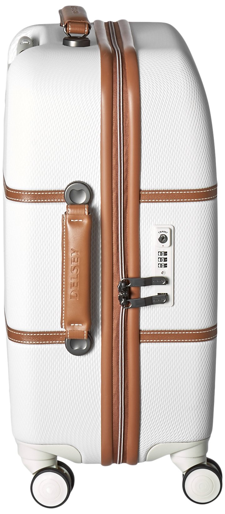 DELSEY Paris Chatelet Air 2.0 Hardside Luggage with Spinner Wheels ( Champagne White , Carry-on 21 Inch, with Brake ) Champagne White Carry On 21 Inch With Brake U33