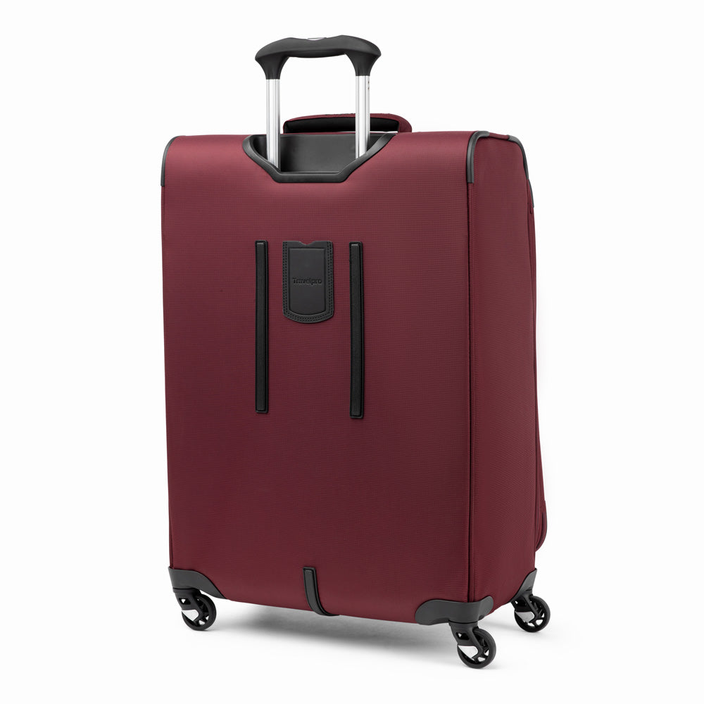 Travelpro Maxlite 5 Softside Expandable Luggage with 4 Spinner Wheels, Lightweight Suitcase, Men and Women Burgundy Checked Medium 25 Inch U13