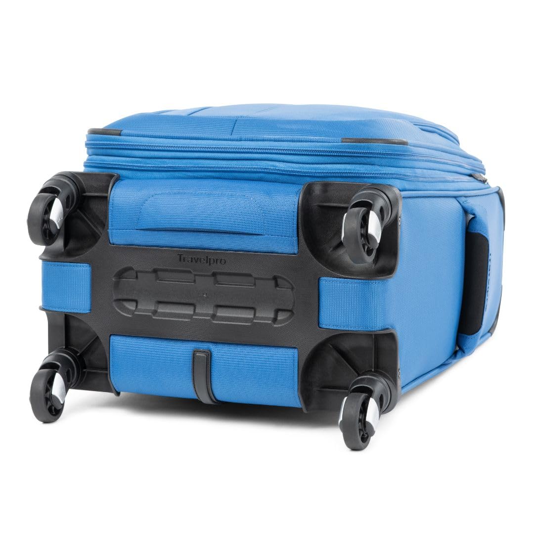 Travelpro Maxlite 5 Softside Expandable Luggage with 4 Spinner Wheels, Lightweight Suitcase, Men and Women ( Azure Blue , Carry-on 21-Inch ) Azure Blue Carry On 21 Inch U1