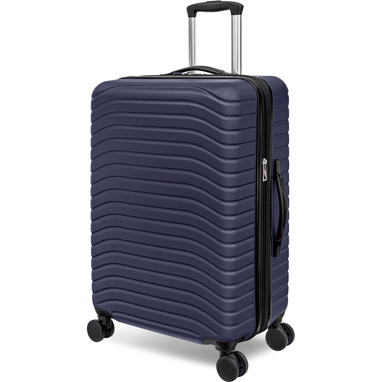 TOTAL TRAVELWARE Everest Expandable Hardsided Spinner ( Navy , 24-Inch Checked Medium ) Navy 24 Inch Checked Medium U1