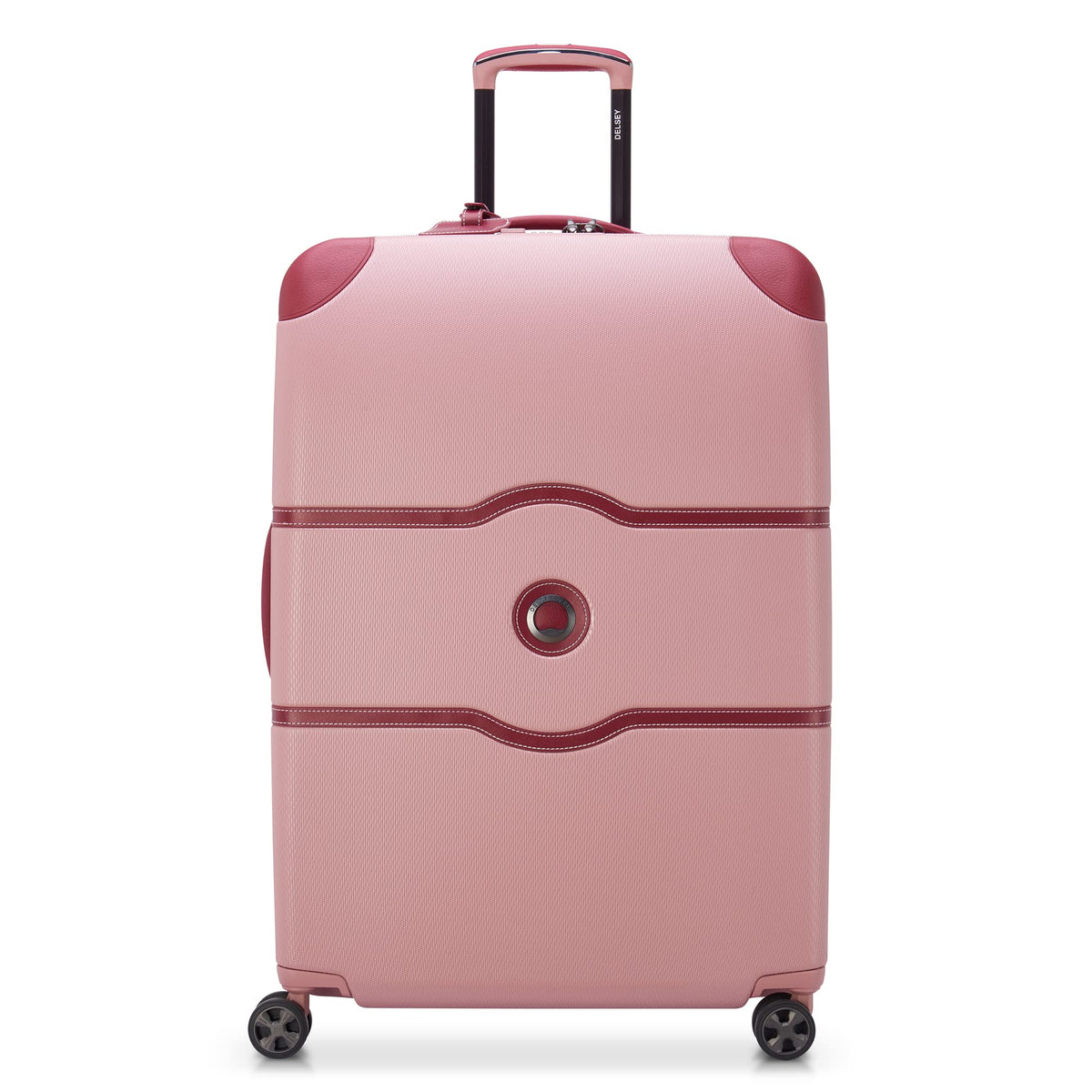 DELSEY Paris Chatelet Air 2.0 Hardside Luggage with Spinner Wheels ( Pink , Checked-Large 28 Inch ) Pink Checked Large 28 Inch U2