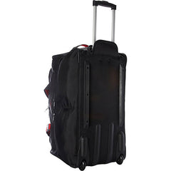 A.SAKS Luggage Lightweight Rolling Trolley Duffel with Wheels ( Black/Red , One Size ) Black/Red One Size U6