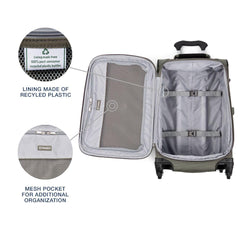 Travelpro Maxlite 5 Softside Expandable Luggage with 4 Spinner Wheels, Lightweight Suitcase, Men and Women ( Slate Green , Carry-on 21-Inch ) Slate Green Carry On 21 Inch U16