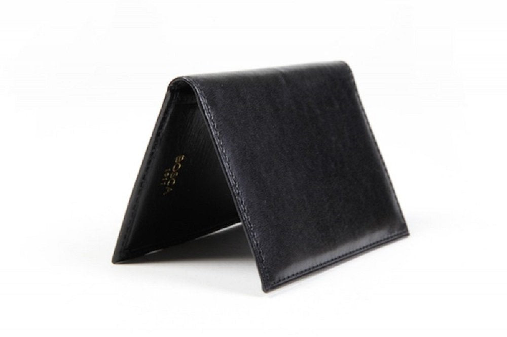 Bosca Men's Genuine Leather 8 Pocket Credit Card Case ( Black Leather , One Size ) Black Leather One Size U2