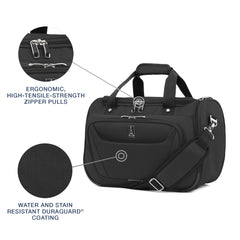 Travelpro Maxlite 5 Softside Lightweight Underseat Carry-On Travel Tote, Overnight Weekender Bag, Men and Women Black 18 Inch U12