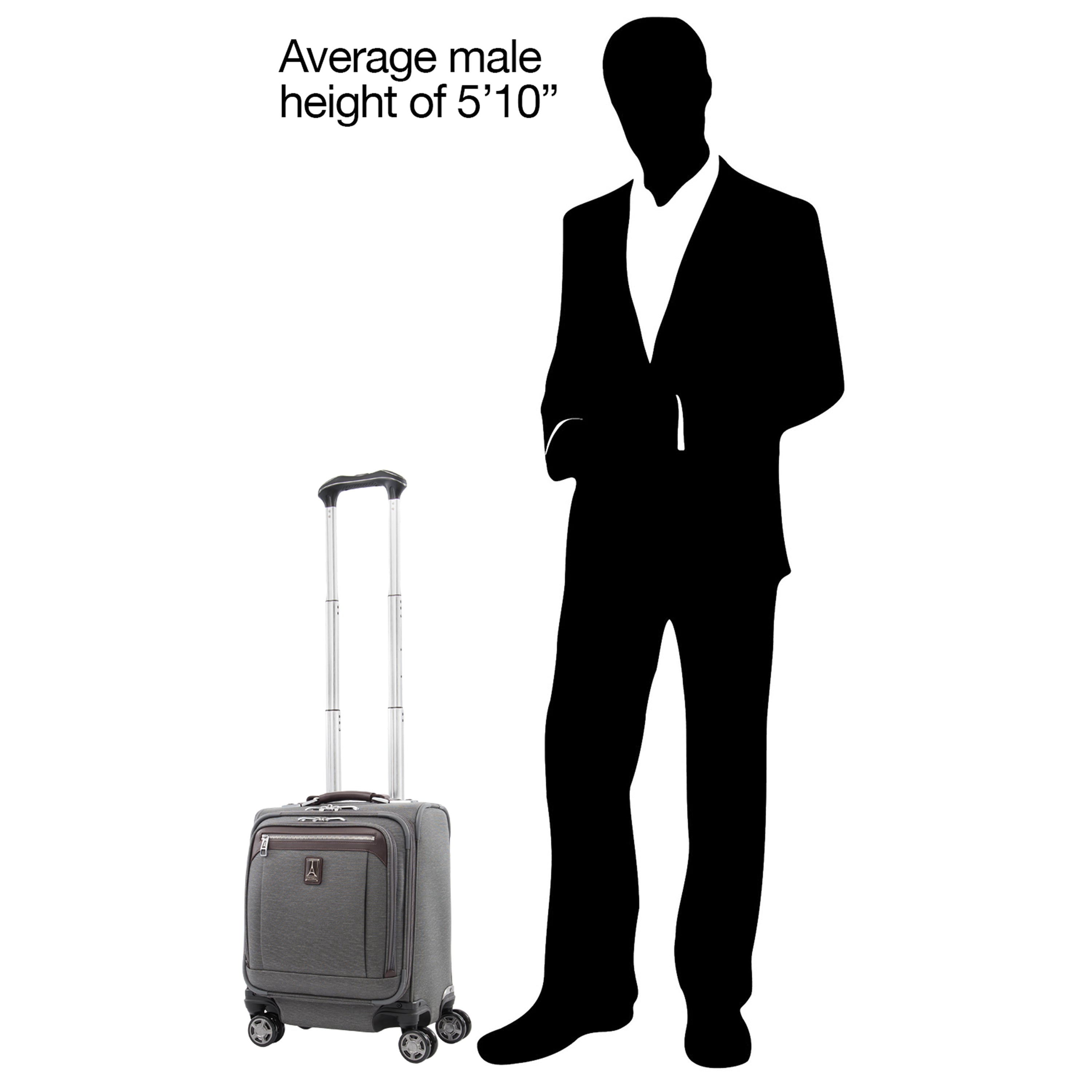 Travelpro Platinum Elite Underseat Spinner Tote Bag with USB Port Vintage Grey 16 Inch U2