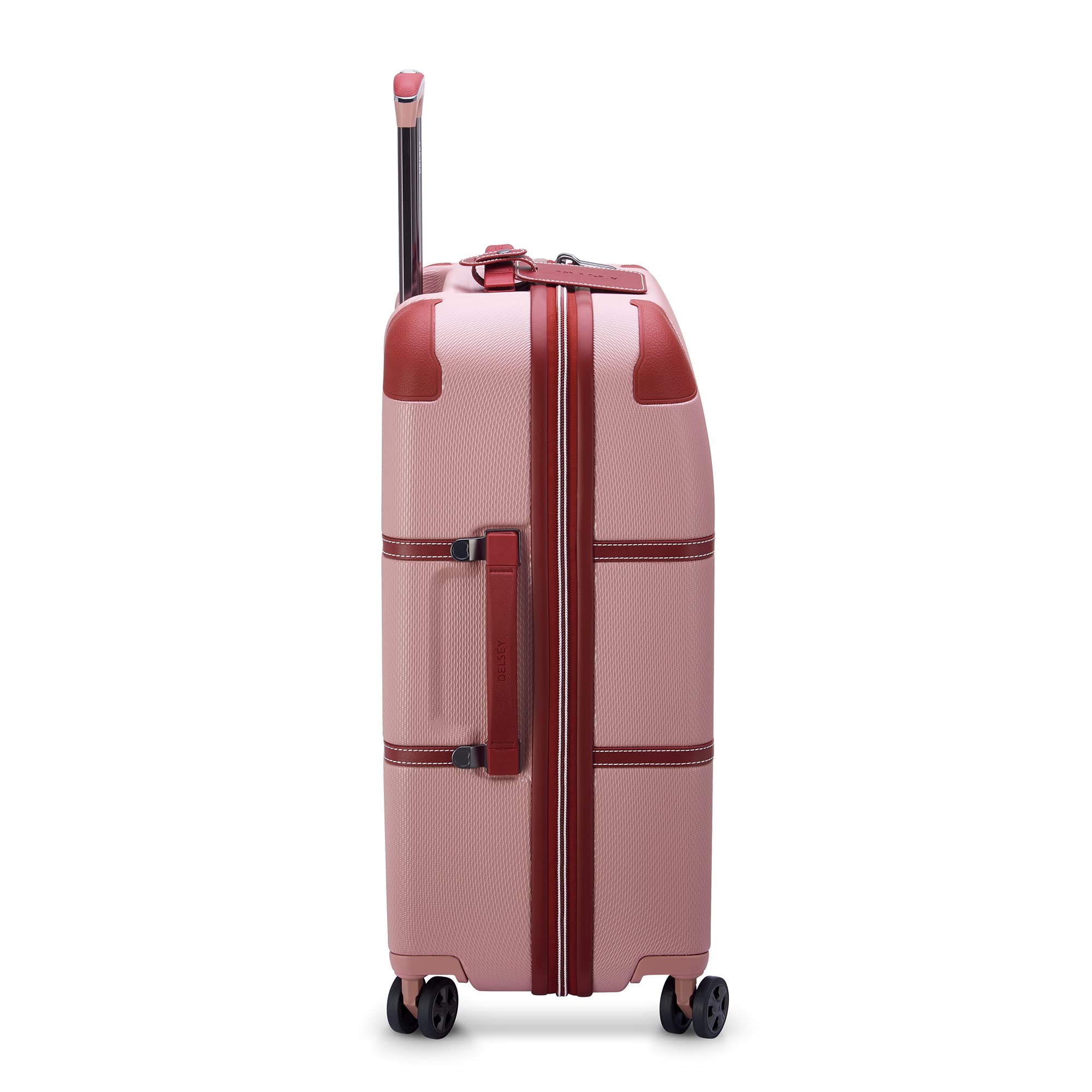 DELSEY Paris Chatelet Air 2.0 Hardside Luggage with Spinner Wheels Pink Checked Medium 24 Inch U5
