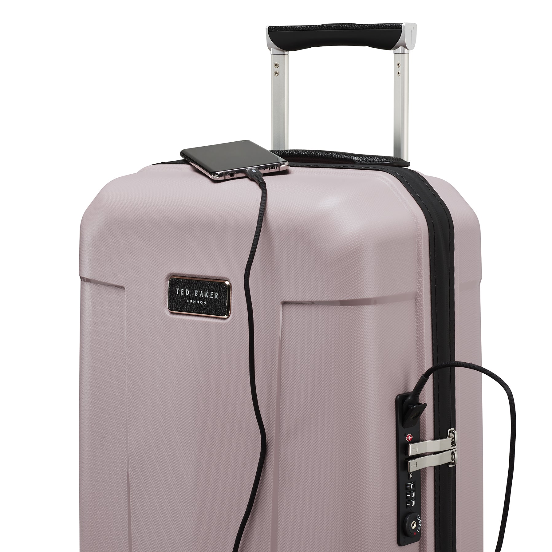 Ted Baker Flying Colours Hardside Trolley 4 Wheel Spinner, TSA Lock, Lightweight Suitcase, Men and Women ( Blush Pink , 20-Inch Carry-On ) Blush Pink 20 Inch Carry On U2