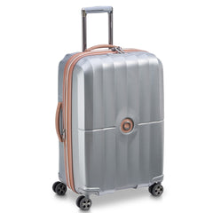 Delsey Paris Carrousel 28" Expandable Carry-On Spinner ( Platinum , Checked-Medium 24 Inch ) Platinum Checked Medium 24 Inch U4