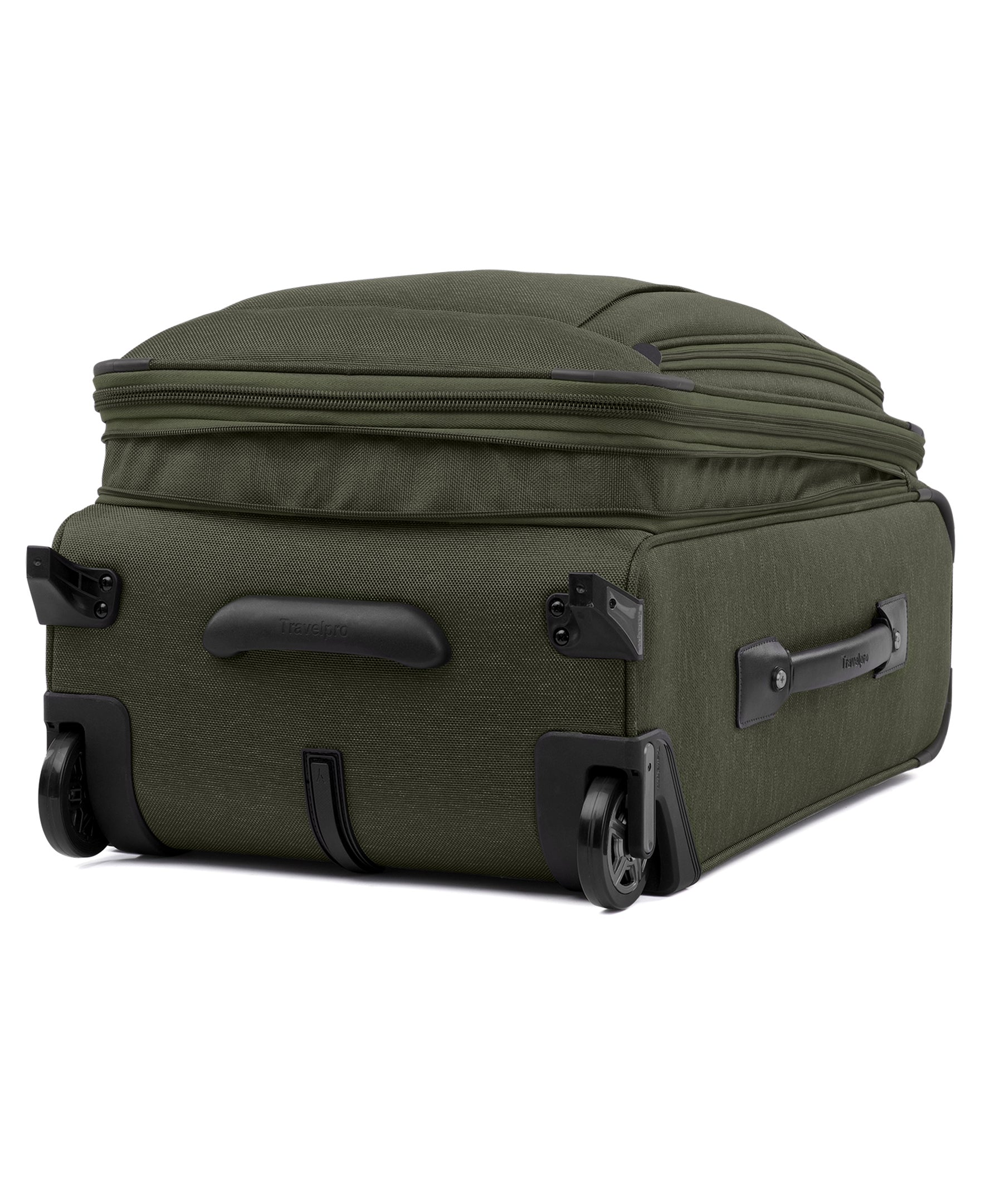Travelpro Platinum Elite Softside Expandable Luggage, 2 Wheel Upright Suitcase, USB Port, Men and Women ( Pilot Green , Carry-On 22-Inch ) Pilot Green Carry On 22 Inch U1