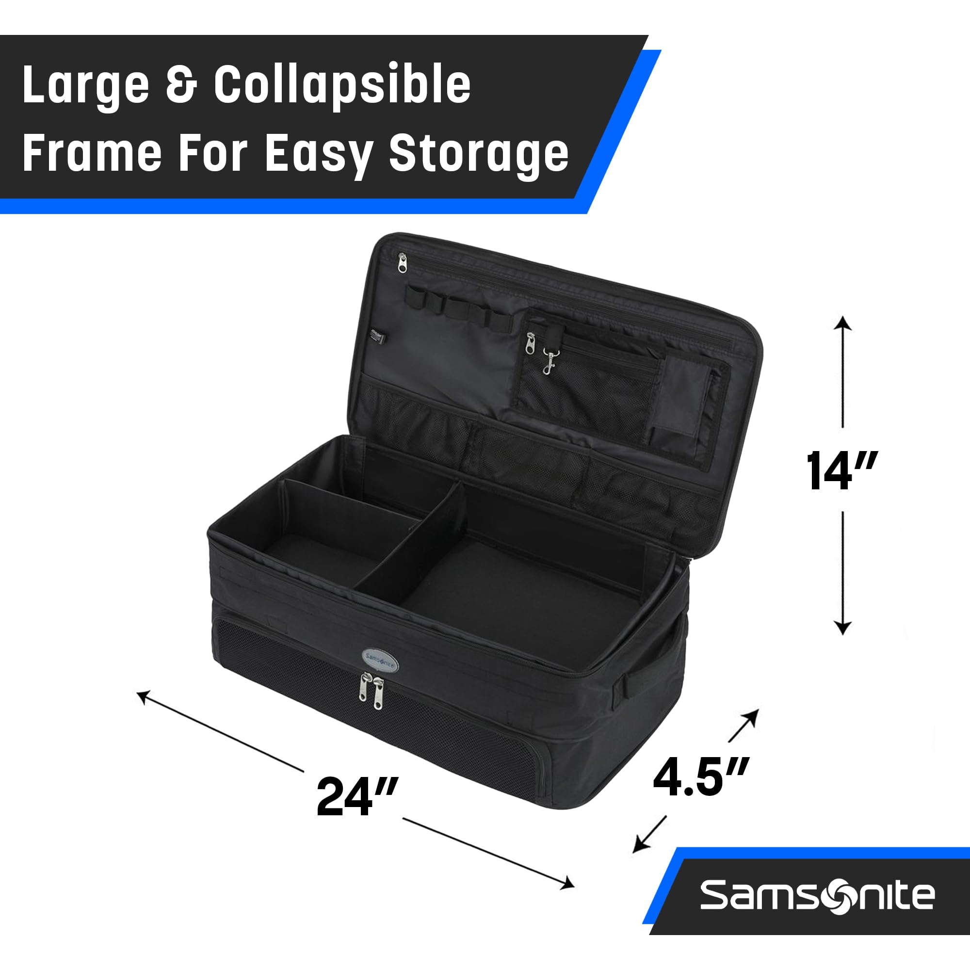 Samsonite Expanding Trunk Locker Organizer ( Black , One Size ) Black One Size U1