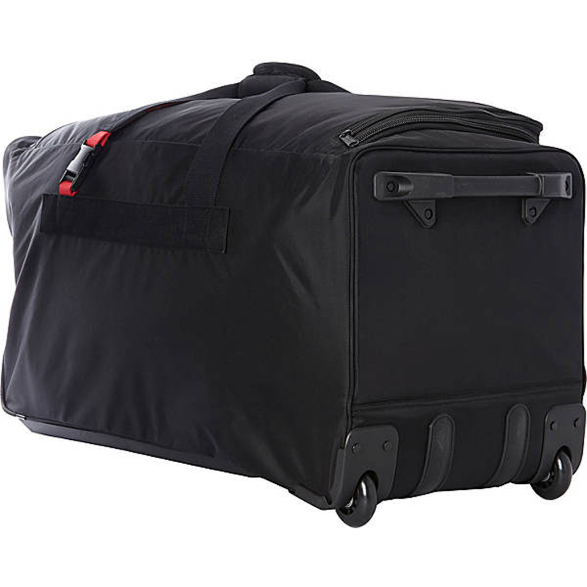 A.SAKS Luggage Lightweight Rolling Trolley Duffel with Wheels ( Black/Red , One Size ) Black/Red One Size U67