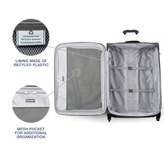 Travelpro Maxlite 5 Softside Expandable Luggage with 4 Spinner Wheels, Lightweight Suitcase, Men and Women Shadow Grey Checked Large 29 Inch U6