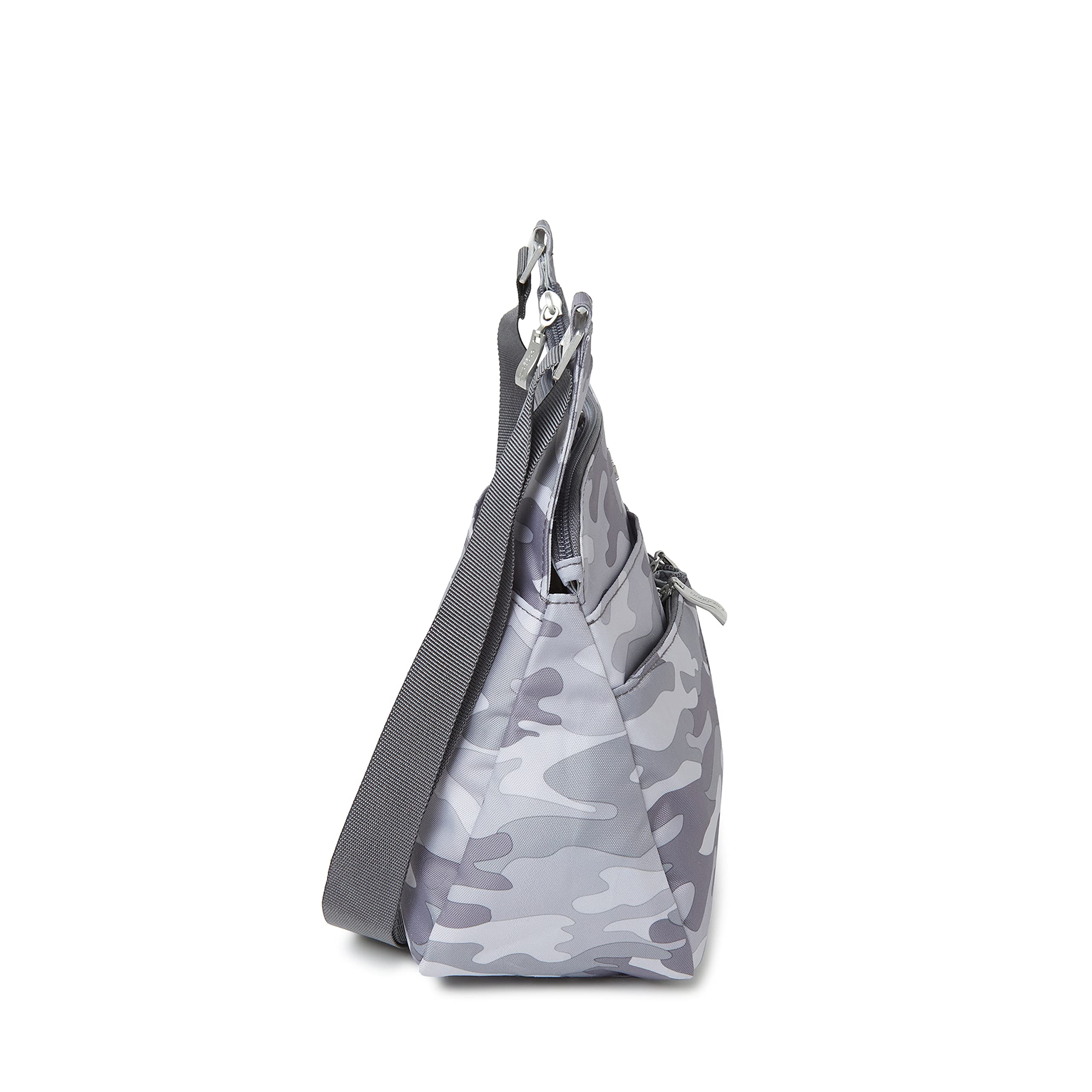 Baggallini Cross Over Crossbody with RFID ( Grey Camo Print , One Size ) Grey Camo Print One Size U2