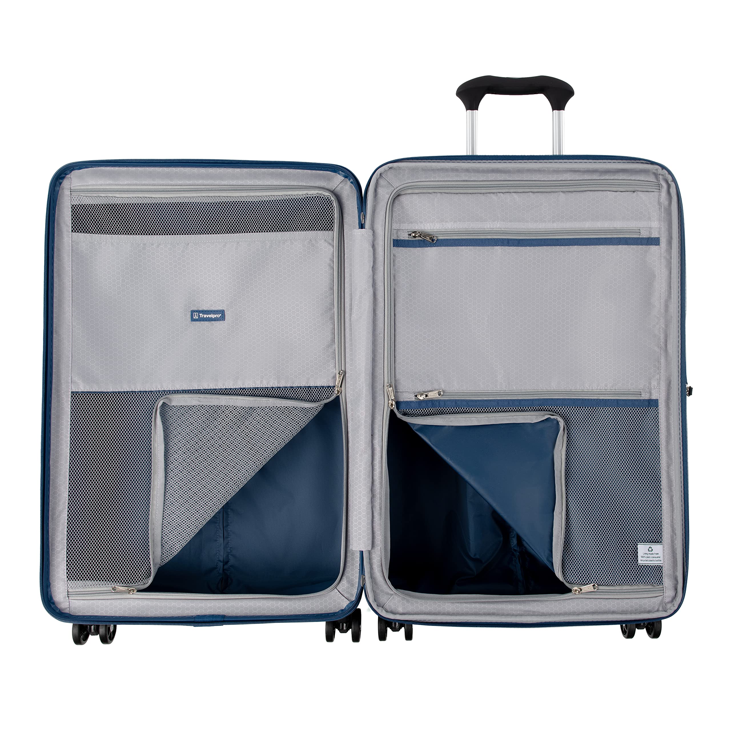 Travelpro Maxlite Air Hardside Expandable Luggage, 8 Spinner Wheels, Lightweight Hard Shell Polycarbonate ( Ensign Blue , Checked-Medium 25-Inch ) Ensign Blue Checked Medium 25 Inch U6