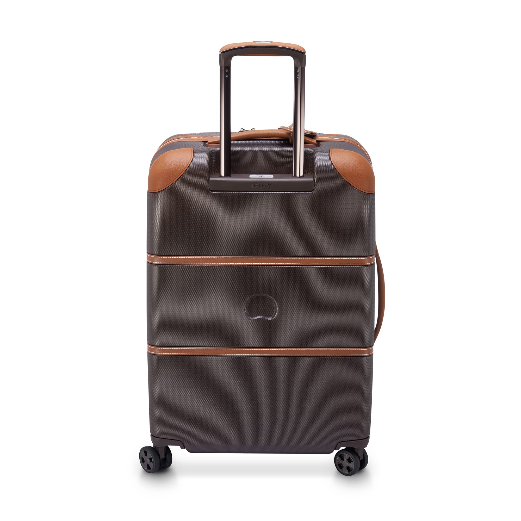 DELSEY Paris Chatelet Air 2.0 Hardside Luggage with Spinner Wheels ( Chocolate Brown , Checked-Medium 24 Inch ) Chocolate Brown Checked Medium 24 Inch U2
