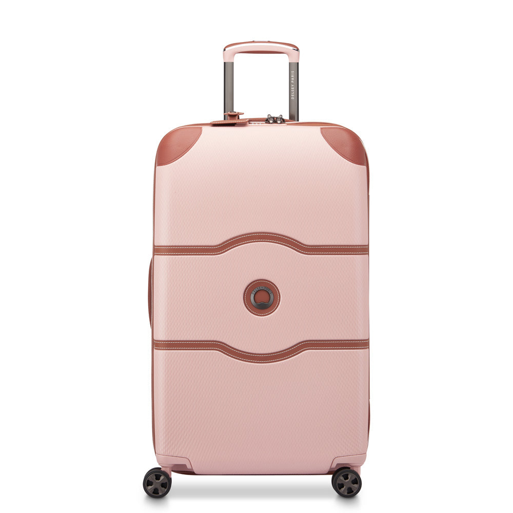 DELSEY Paris Chatelet Air 2.0 Hardside Luggage with Spinner Wheels ( Blush , Checked-26 Inch Trunk ) Blush Checked 26 Inch Trunk U1