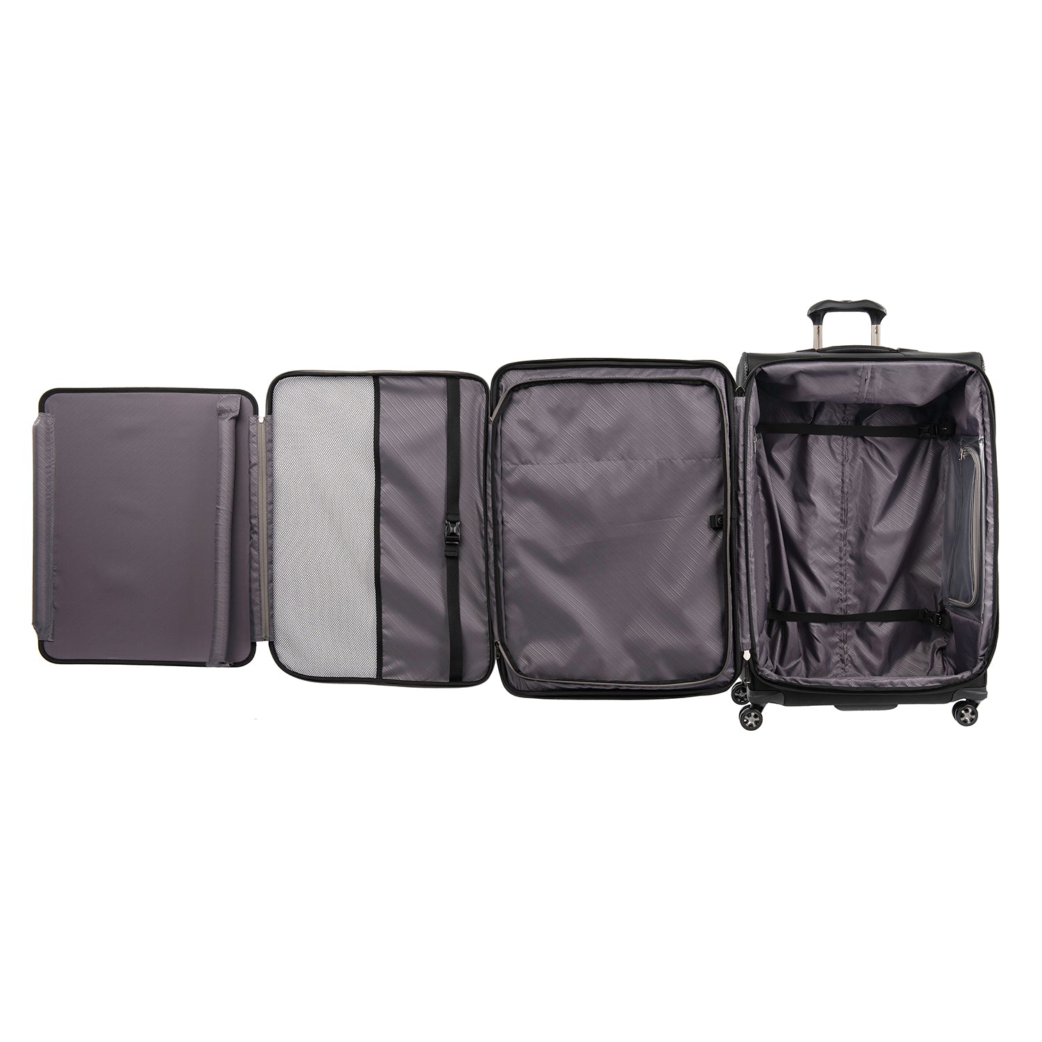 Travelpro Crew Versapack Softside Expandable Spinner Wheel Luggage ( Jet Black , Checked-Large 29-Inch ) Jet Black Checked Large 29 Inch U6