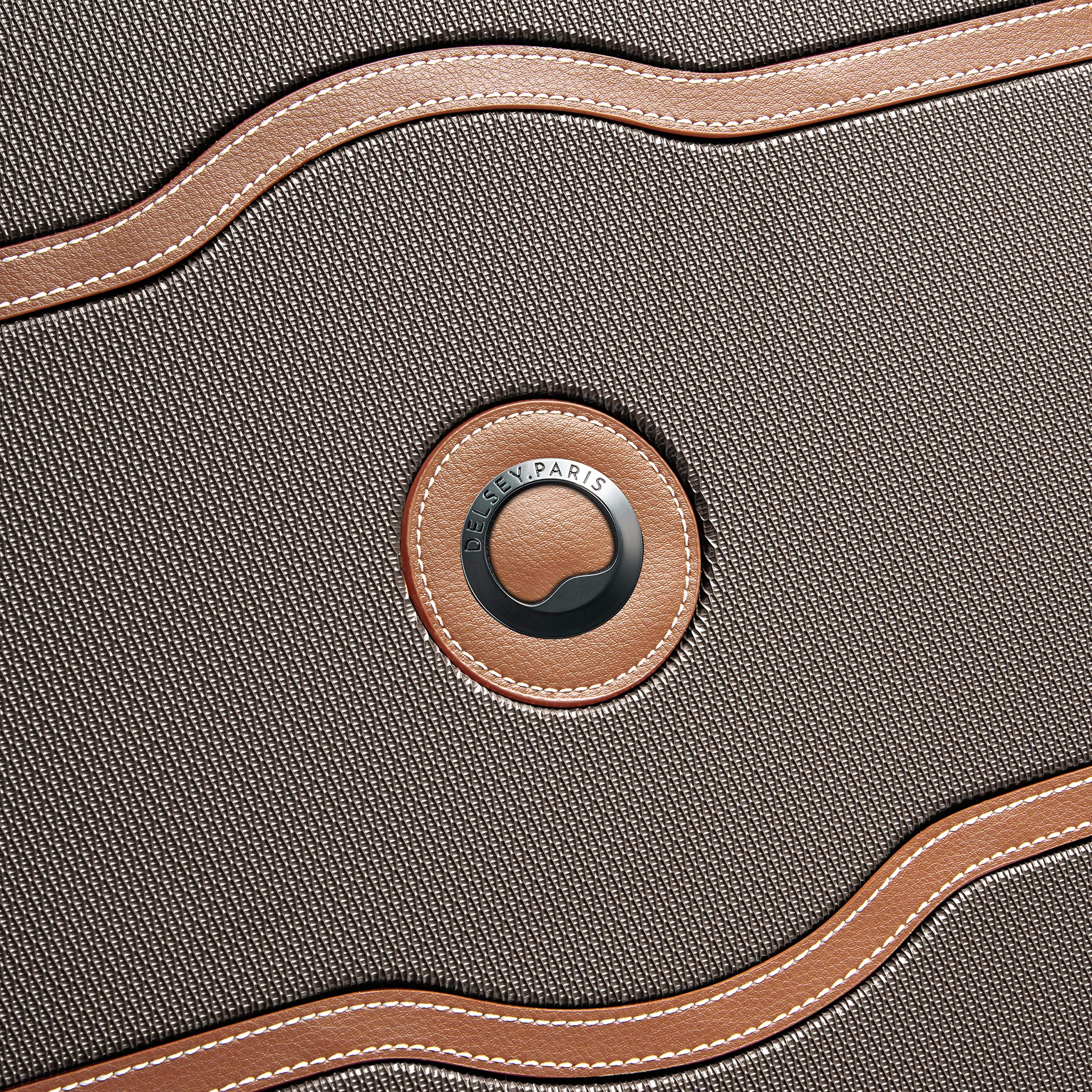 DELSEY Paris Chatelet Hardside Luggage with Spinner Wheels ( Chocolate Brown , Checked-Medium 24 Inch ) Chocolate Brown Checked Medium 24 Inch U9