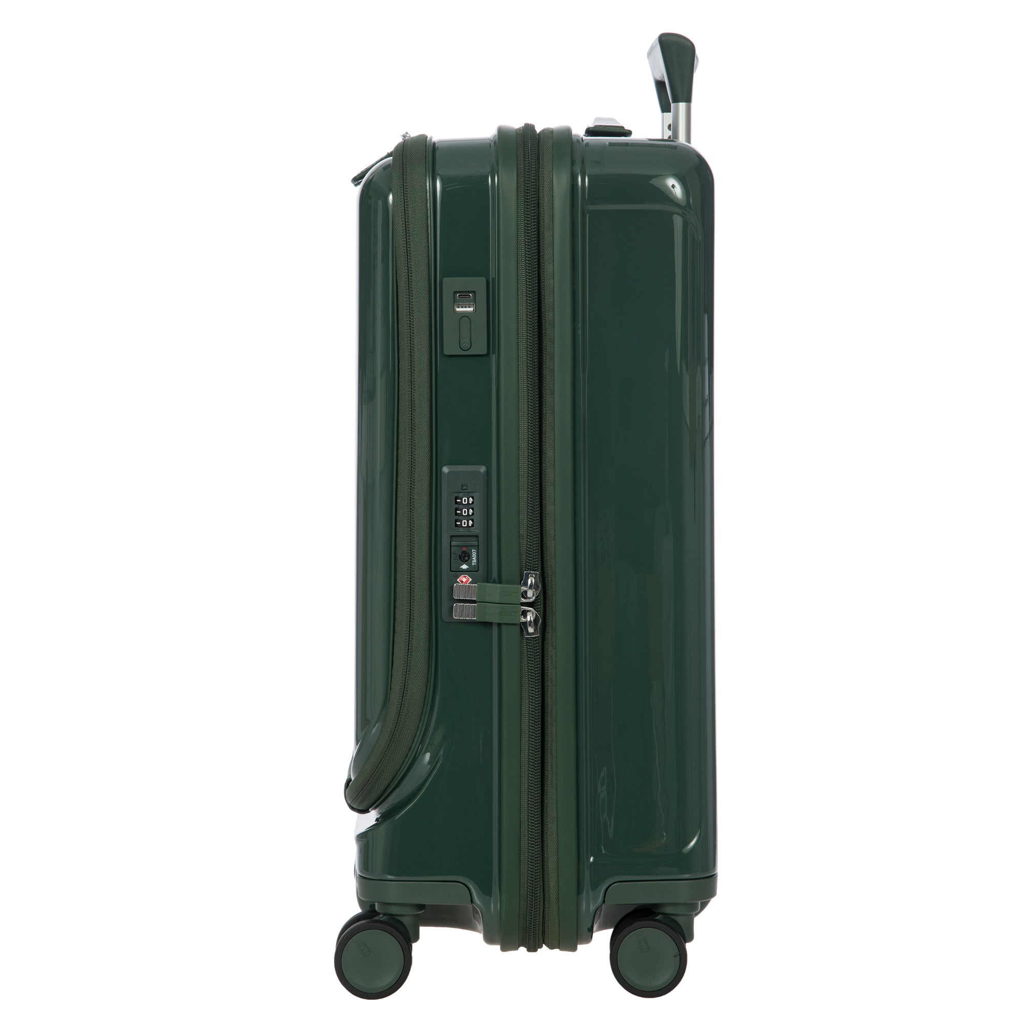 Bric's Positano 21" Carry-On Expandable Spinner w/Pocket  ( Emerald , 55cm with pocket ) Emerald 55 Cm With Pocket U1