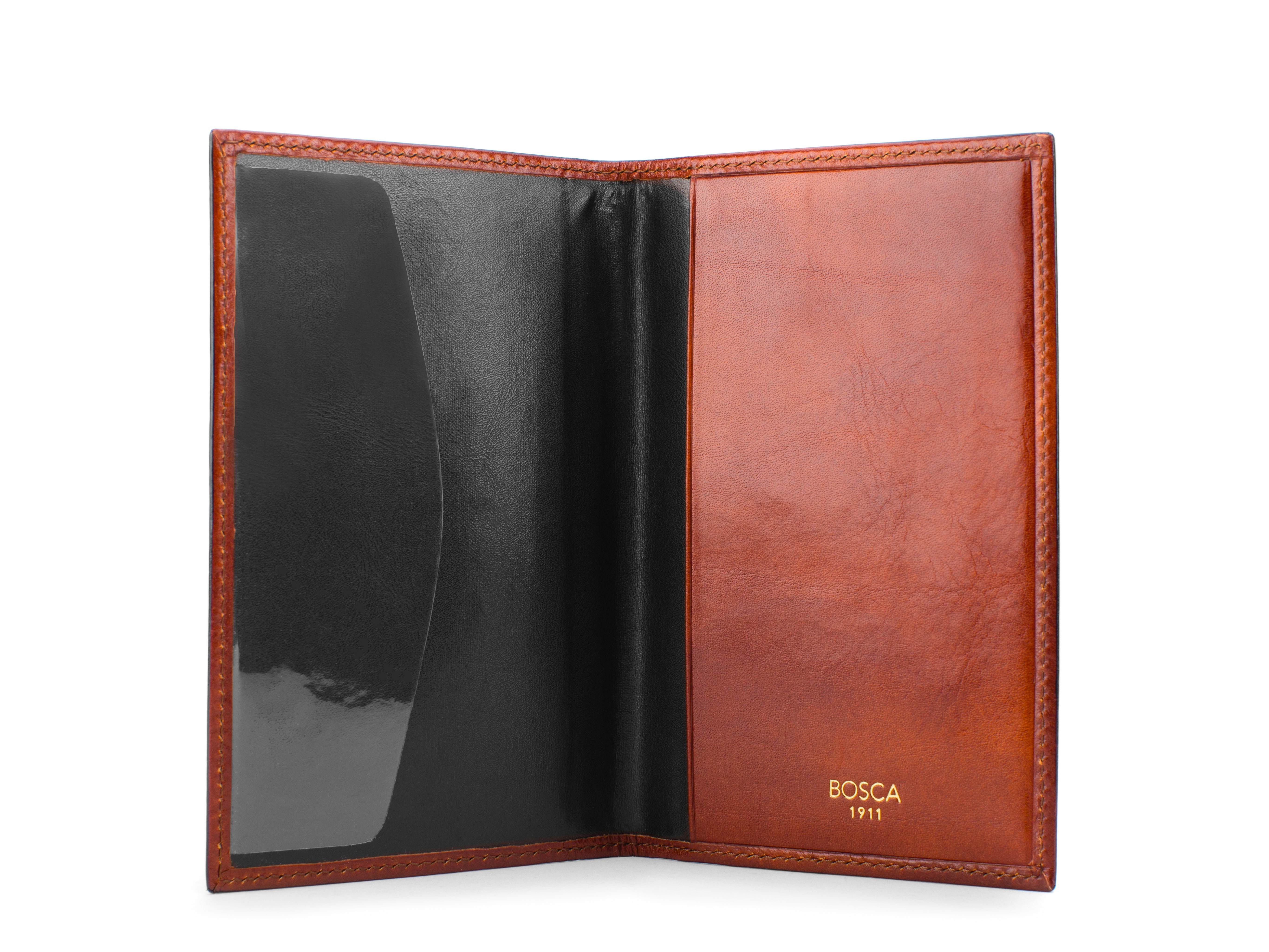 Bosca Old Leather Passport Case ( Amber , One Size ) Amber One Size U2