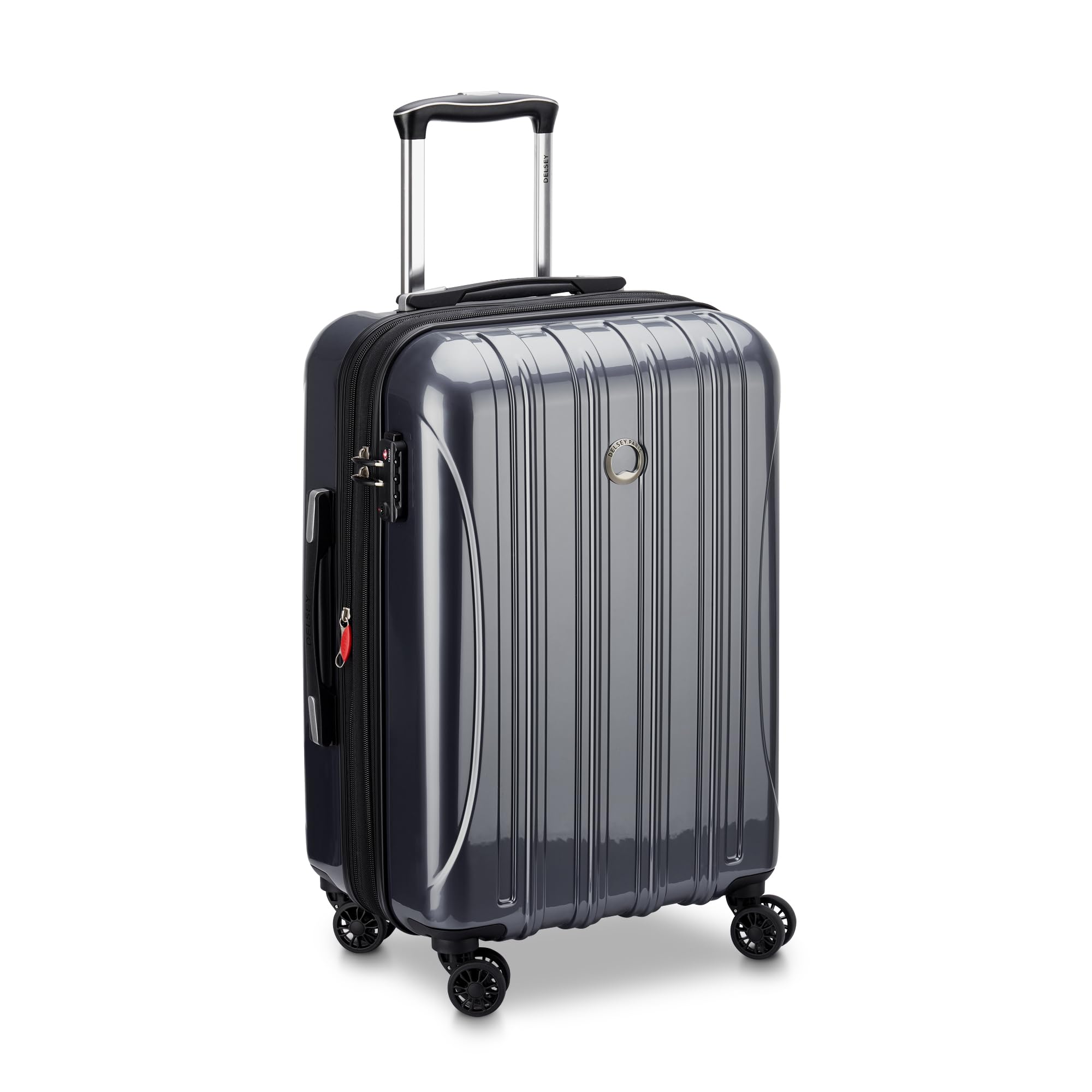 DELSEY Paris Helium Aero Hardside Expandable Luggage with Spinner Wheels ( Titanium , Carry-On 21 Inch ) Titanium Carry On 21 Inch U7