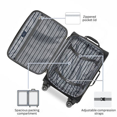 Skyway Epic Softside Expandable Luggage with Spinner Wheels ( Black , Carry-On 20-Inch ) Black Carry On 20 Inch U3