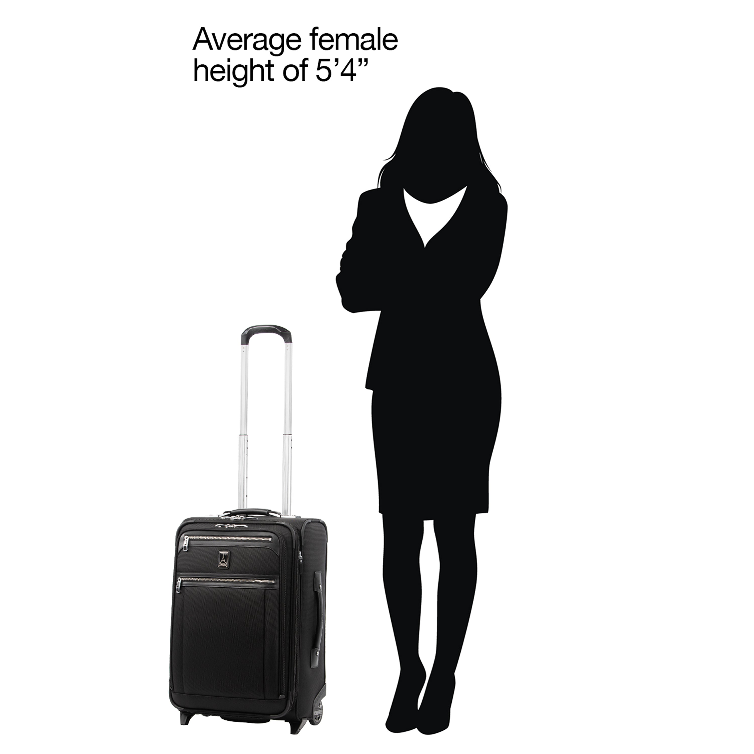 Travelpro Platinum Elite Softside Expandable Luggage, 2 Wheel Upright Suitcase, USB Port, Men and Women ( Shadow Black , Carry-On 22-Inch ) Shadow Black Carry On 22 Inch U8
