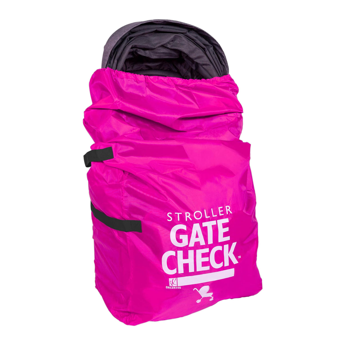 J.L. Childress Gate Check Bag for Single & Double Strollers - Stroller Bag for Airplane - Large Stroller Travel Bag for Airplane - Air Travel Stroller Bag ( Neon Pink , One Size ) Neon Pink One Size U1