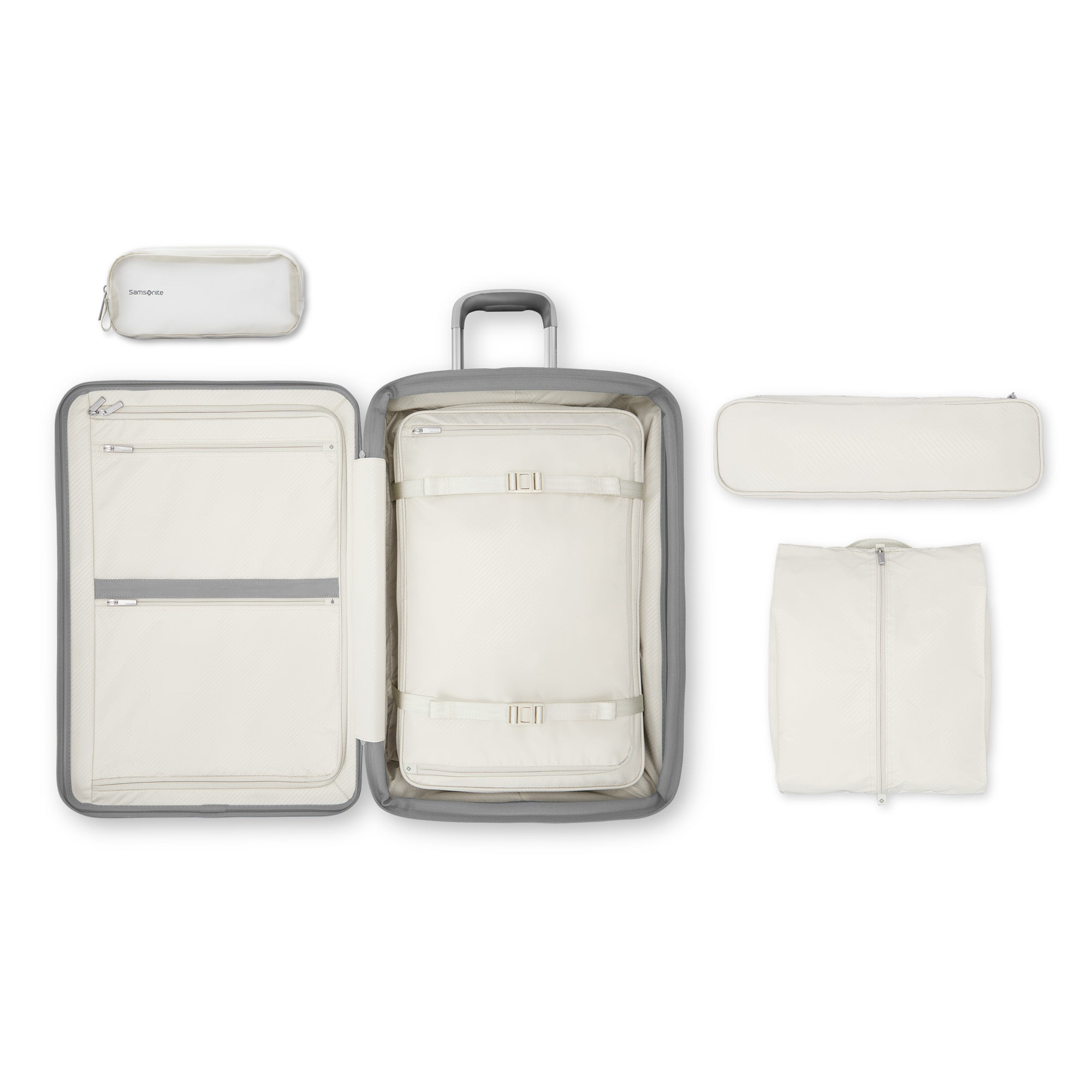 Samsonite Silhouette 18 Hardside Carry-On Expandable Spinner ( Metallic Silver , One Size ) Metallic Silver One Size U2