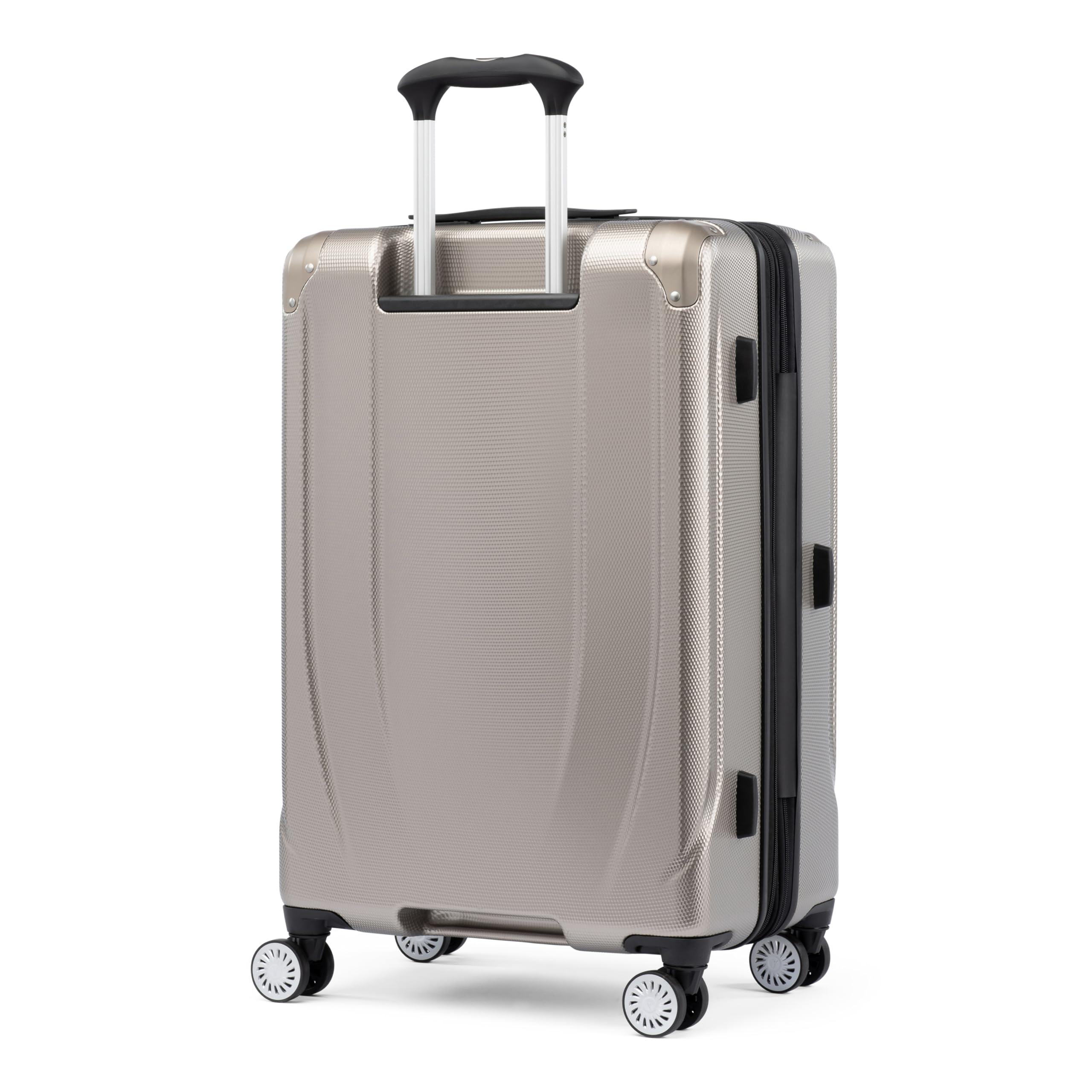 Travelpro Pathways 3 Hardside Expandable Luggage, 8 Spinner Wheels, Lightweight Hard Shell Suitcase ( Champagne , Checked Medium 25 Inch ) Champagne Checked Medium 25 Inch U15