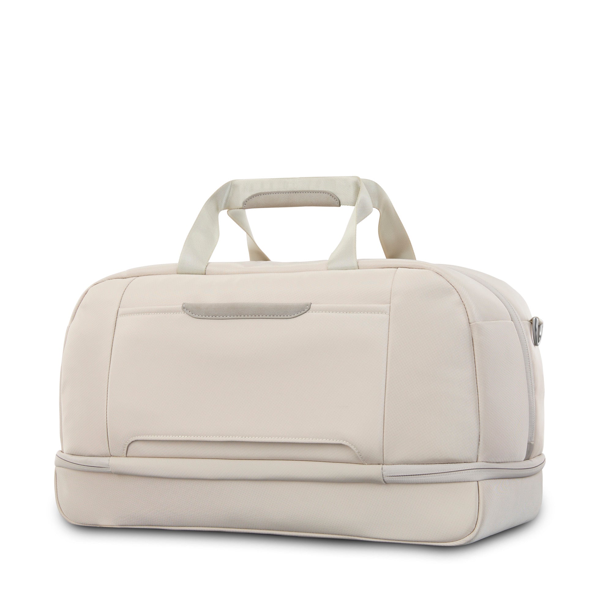 Samsonite Paralux Weekender Duffel Bag, Travel Carry-On Bag with Wide Opening, Drop-Bottom Shoe & Laundry Compartment, AirTag Holder, StackIt Strap - Business & Leisure Travel Bag ( Stone Grey , One Size ) Stone Grey One Size U1