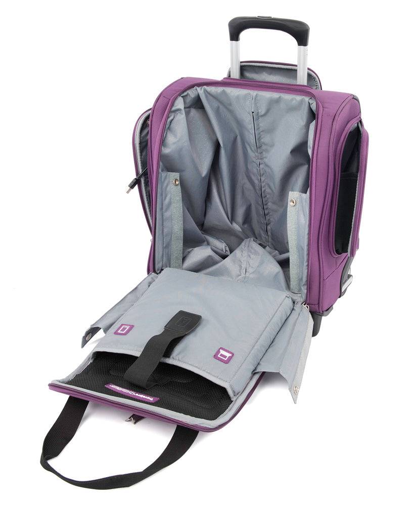 Travelpro Skypro Lightweight Airline Size Carry On Luggage Trolley Suitcase ( Orchid Purple , 2-Wheel Underseat Bag ) Orchid Purple 2 Wheel Underseat Bag U3