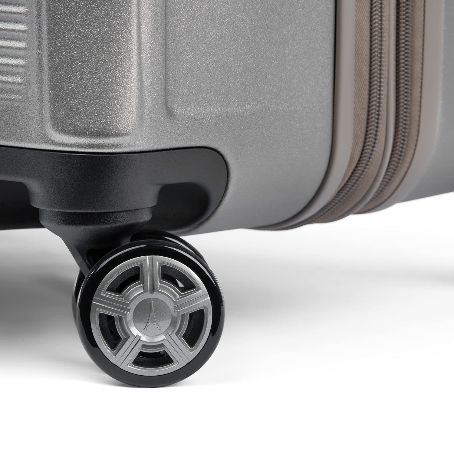 Travelpro Platinum Elite Hardside Expandable Spinner Wheel Luggage TSA Lock Hard Shell Polycarbonate Suitcase Metallic Sand Checked Medium 25 Inch U1