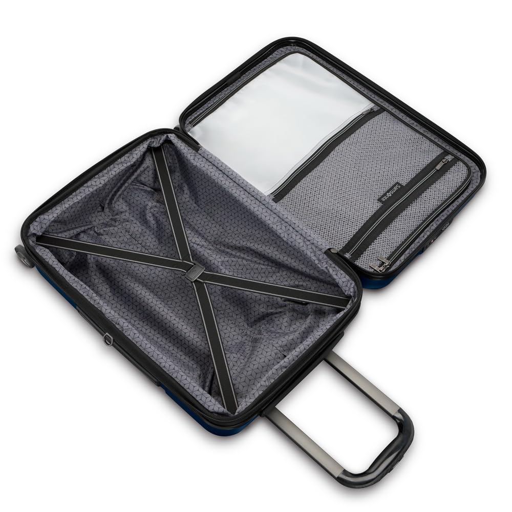 Samsonite Octiv Hardside Spinner ( Blue Denim , Front Pocket Carry-On 21 inch ) Blue Denim Front Pocket Carry On 21 Inch U8