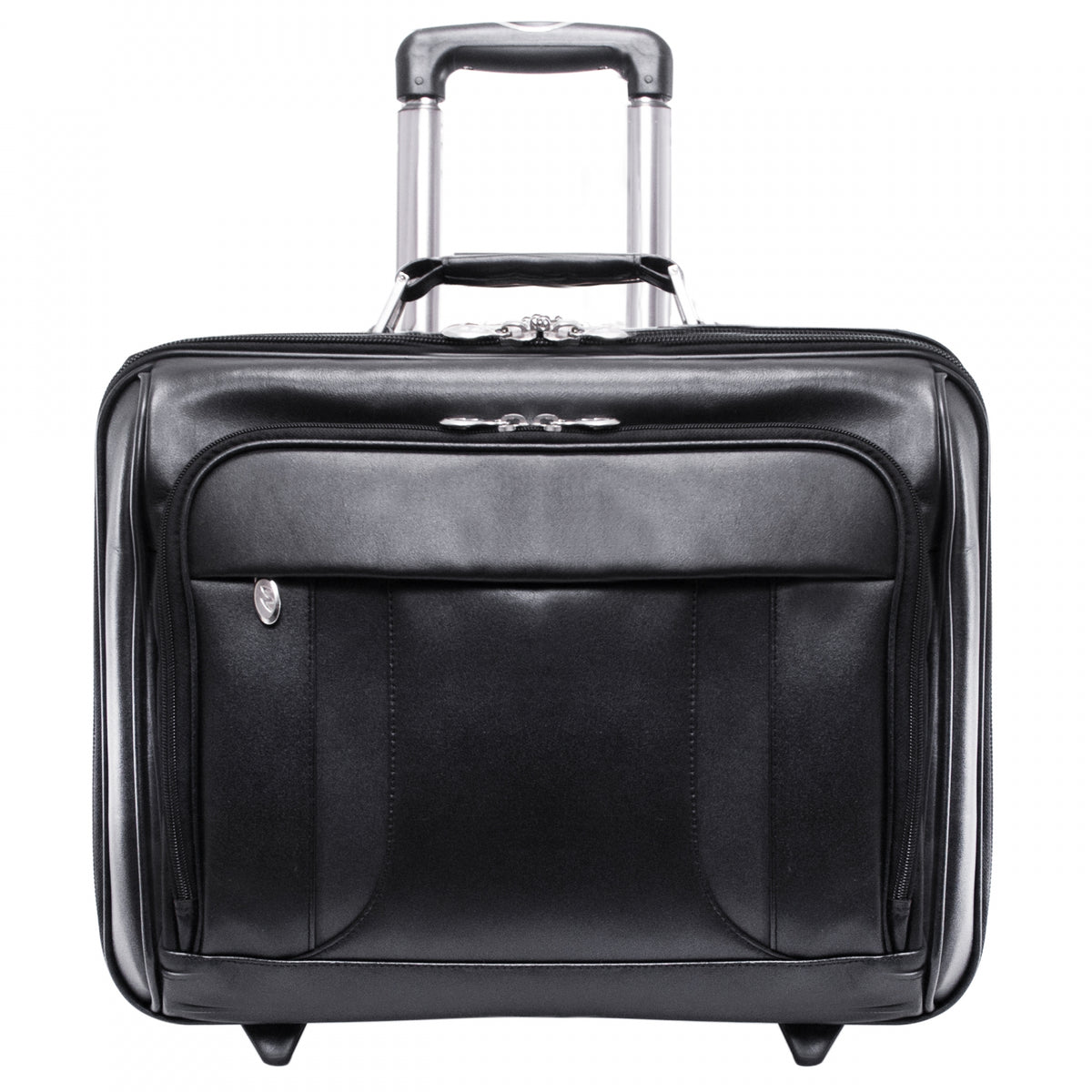 McKlein USA Lasalle 15.6" Leather Wheeled Laptop Overnight w/ Removable Briefcase ( Black , One Size ) Black One Size U1