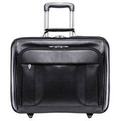 McKlein USA Lasalle 15.6" Leather Wheeled Laptop Overnight w/ Removable Briefcase ( Black , One Size ) Black One Size U1