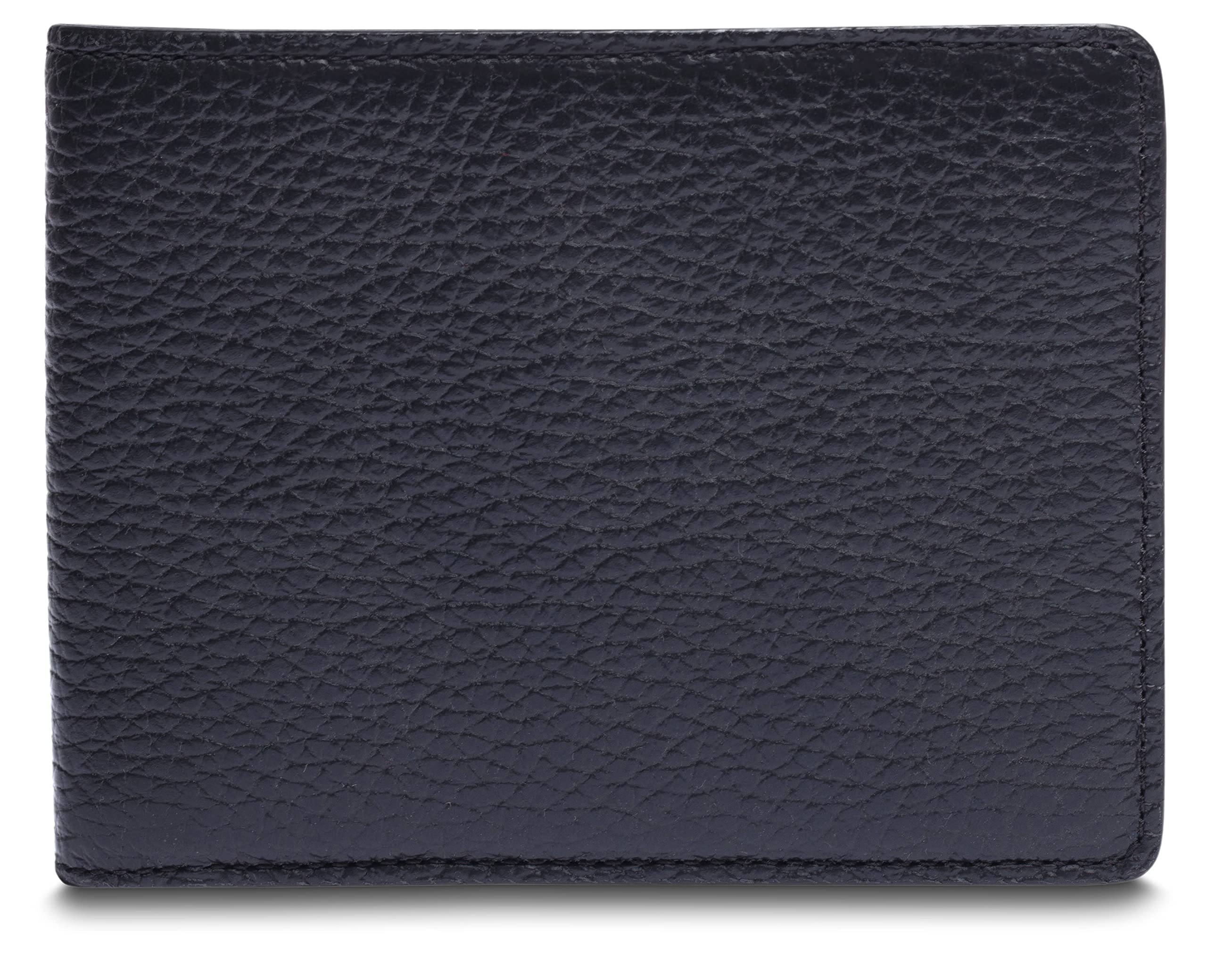 Bosca ITALIA Slim 8-Slot Men's Pocket Wallet Made In Italy, Monfrini Collection ( Black , One Size ) Black One Size U1