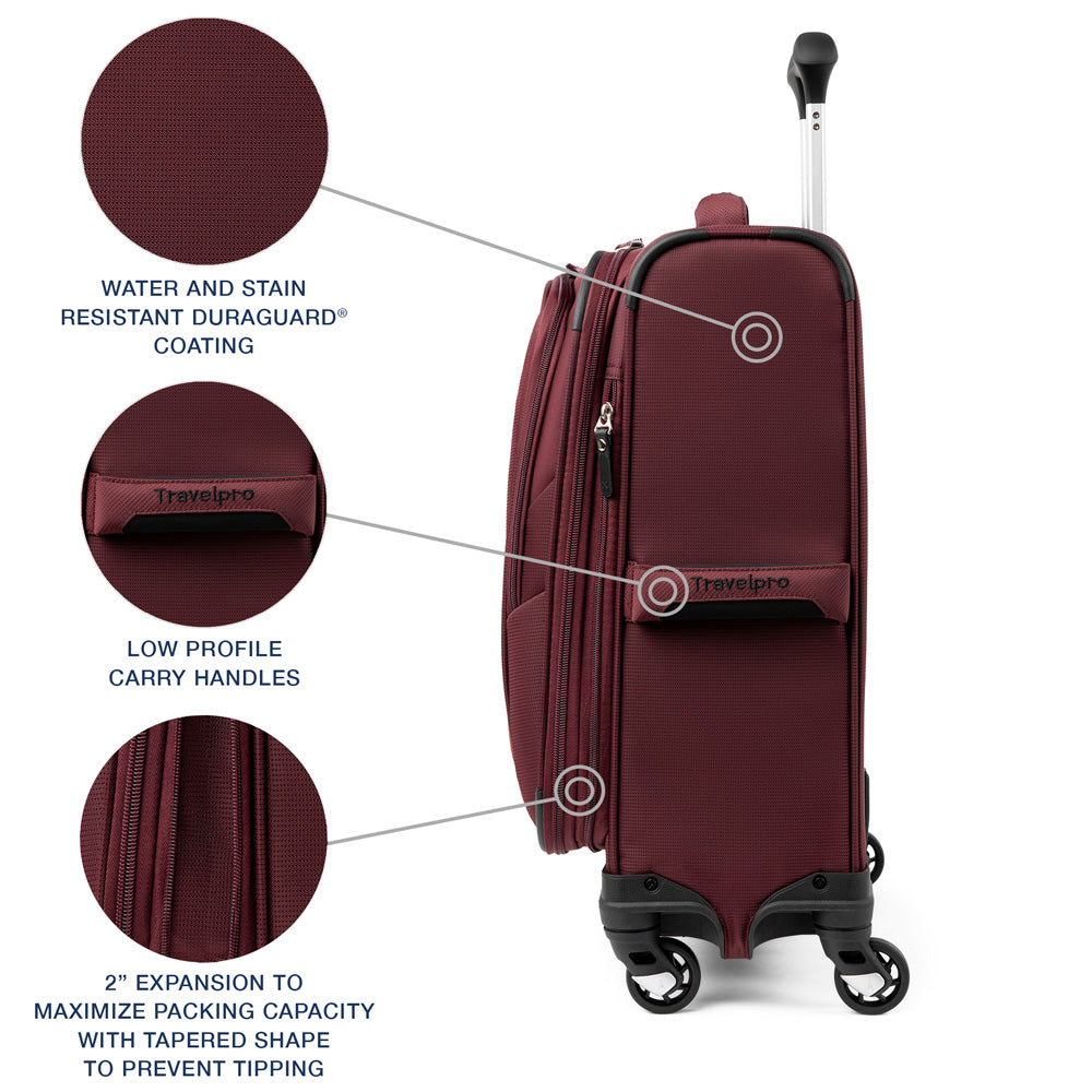 Travelpro Maxlite 5 Softside Expandable Luggage with 4 Spinner Wheels, Lightweight Suitcase, Men and Women U4