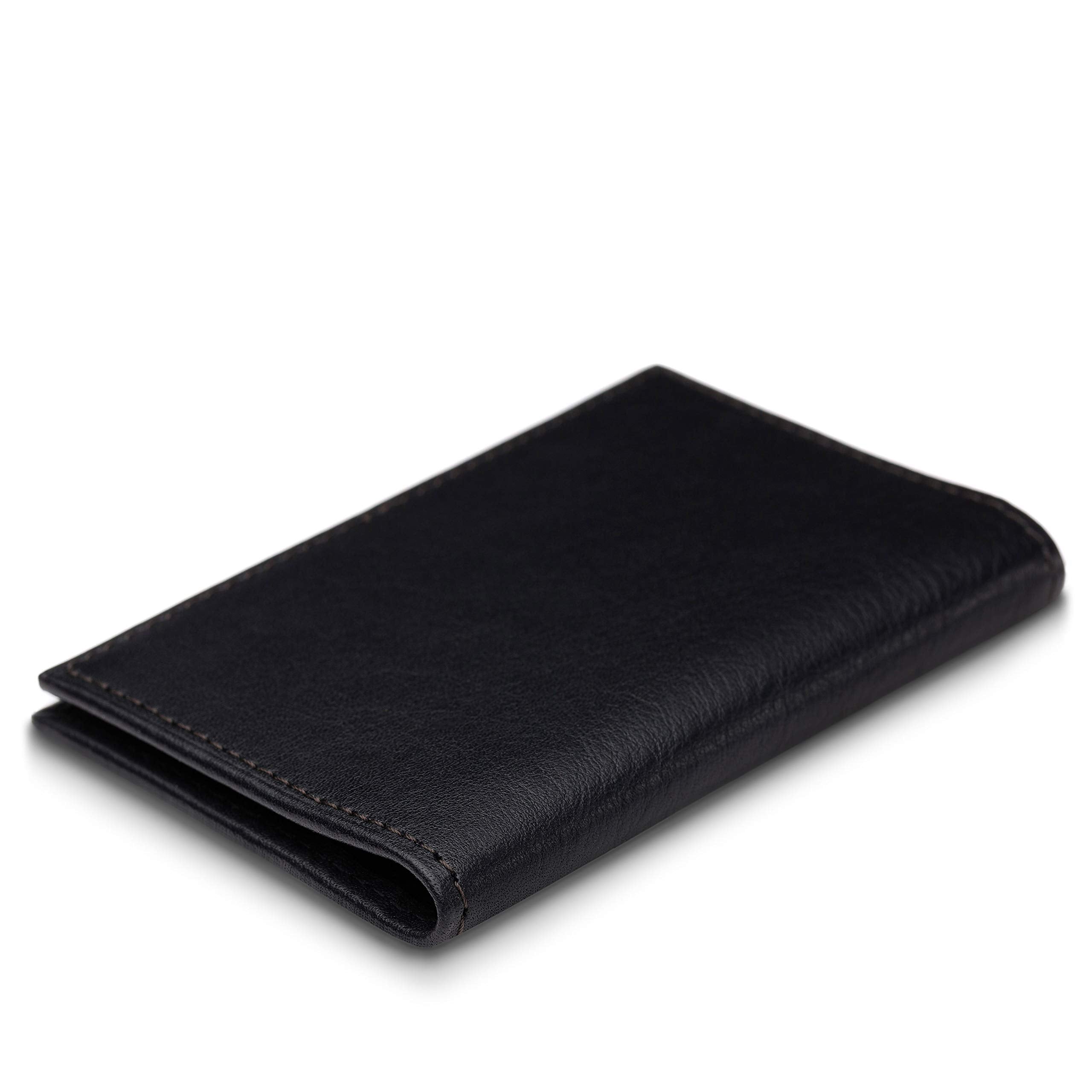 Bosca | Mens Calling Card Case Wallet in Nappa Vitello Italian Leather ( Black , One Size ) Black One Size U1