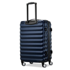 Samsonite Hard-Sided 24-Inch Lightweight Checked Medium Expandable Element Suitcase: Durable, 360 Spinner Wheels, Adjustable Telescopic Handle, TSA-Approved Lock ( Navy , 24-Inch Checked-Medium ) Navy 24 Inch Checked Medium U1