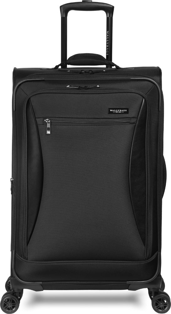 WallyBags Solutions 25 Expandable Spinner with Removable Garment Bag ( Black , One Size ) Black One Size U2