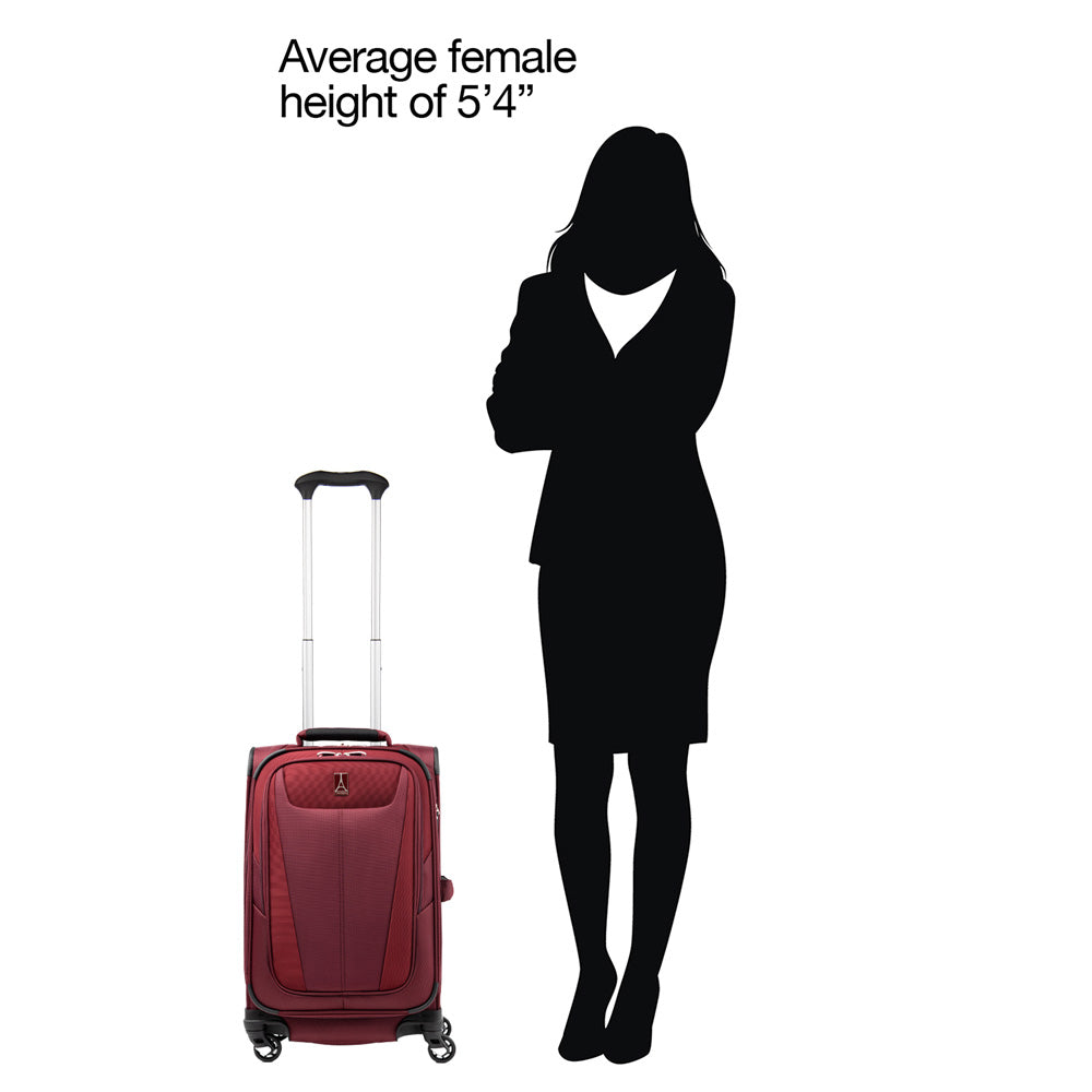 Travelpro Maxlite 5 Softside Expandable Luggage with 4 Spinner Wheels, Lightweight Suitcase, Men and Women ( Burgundy , Carry-on 21-Inch ) Burgundy Carry On 21 Inch U51