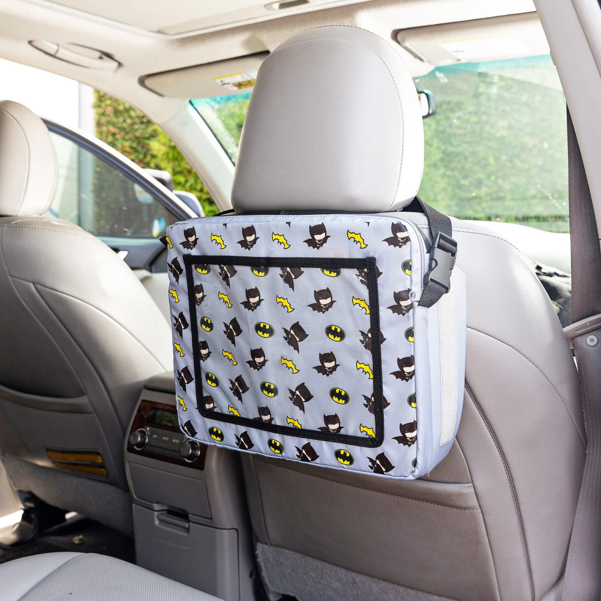J.L. Childress DC Comics Batman 3-in-1 Travel Tray & iPad Tablet Holder, Car Seat Lap Tray for Toddlers & Kids   U1